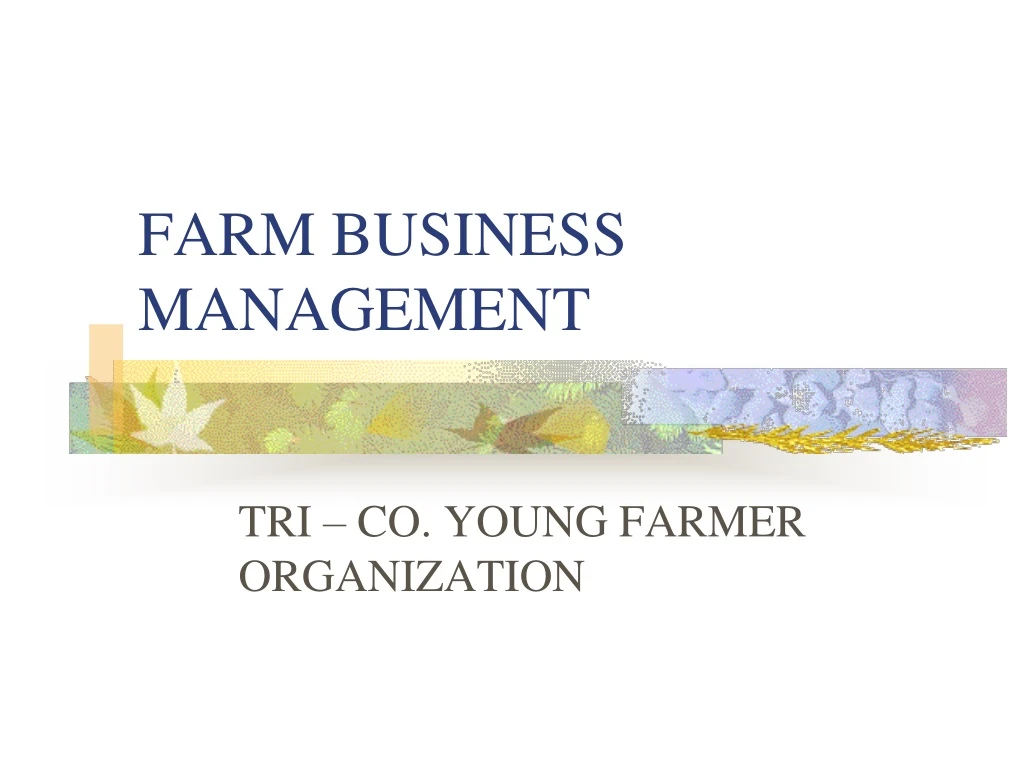 farm business management