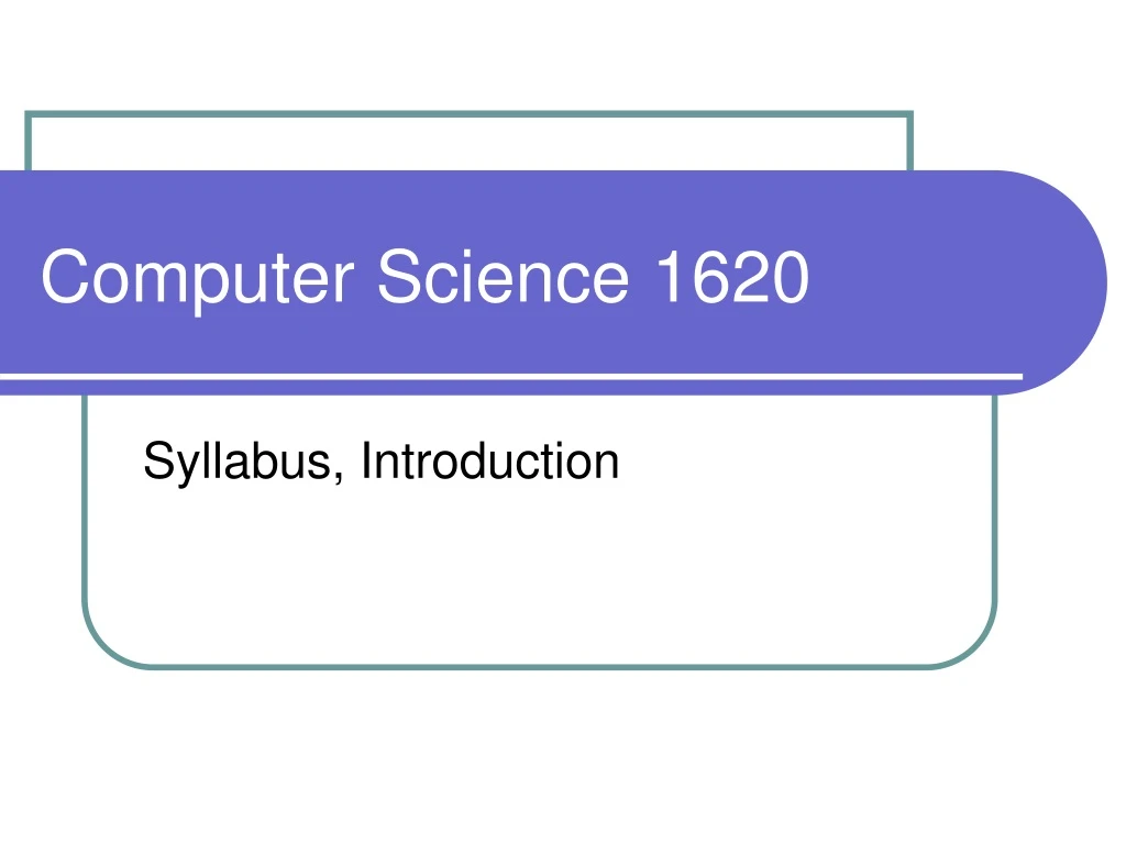 computer science 1620