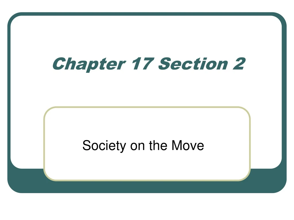 chapter 17 section 2