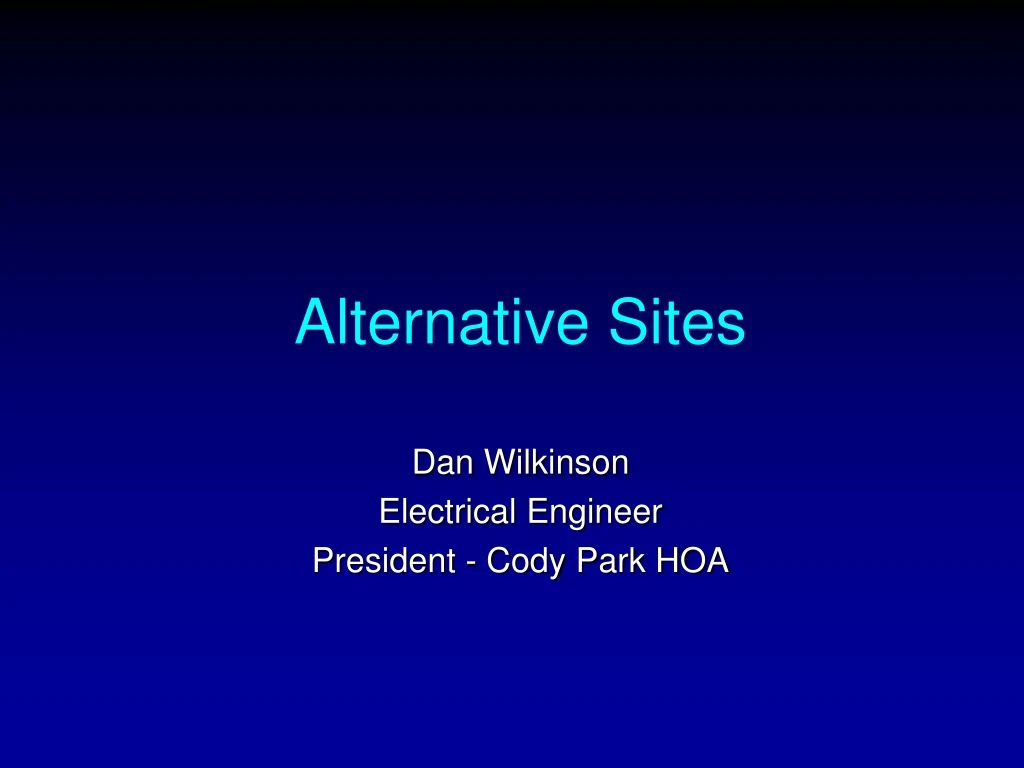 alternative sites