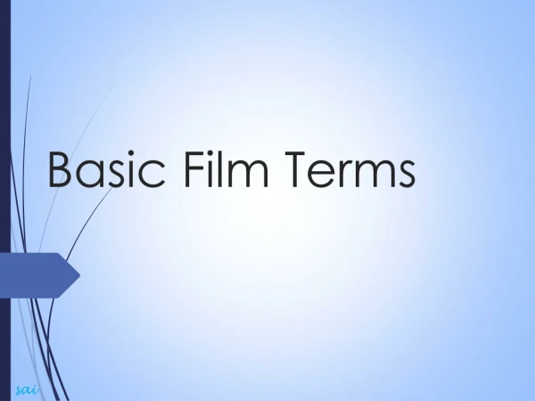 Basic Film Terms