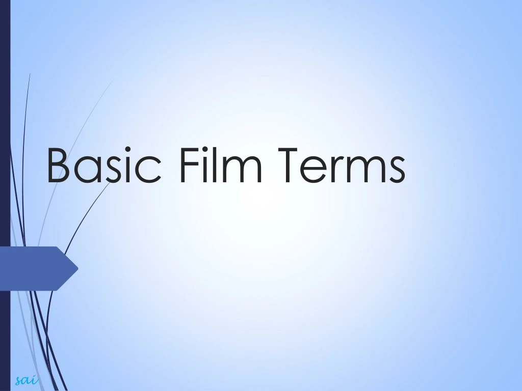 basic film terms