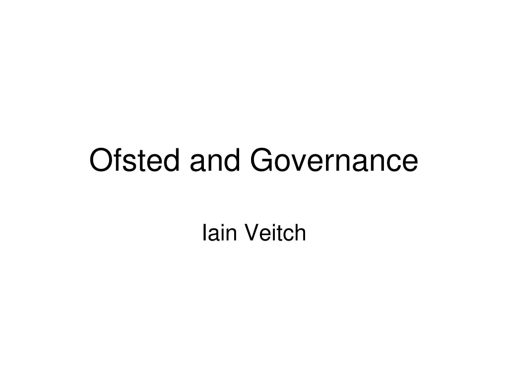 ofsted and governance