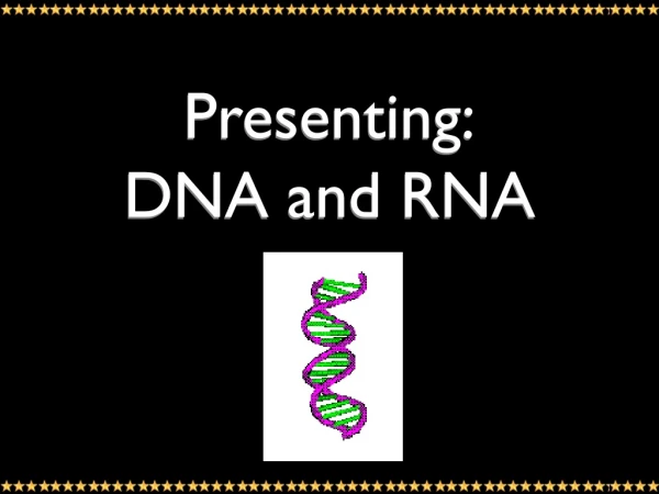 Presenting: DNA and RNA