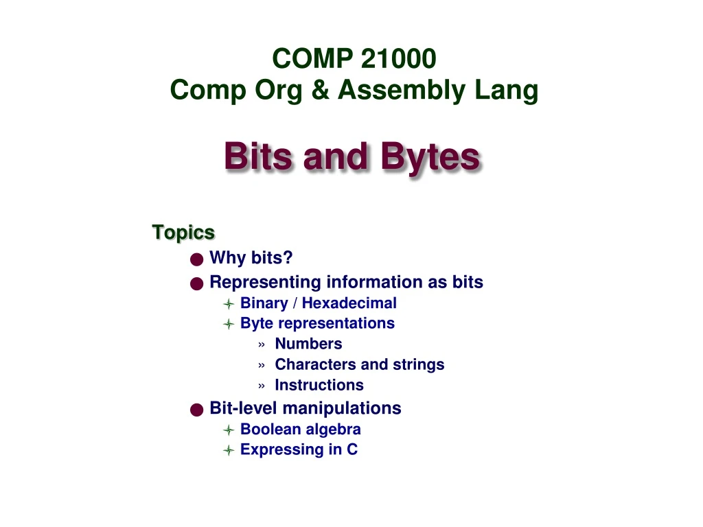 bits and bytes