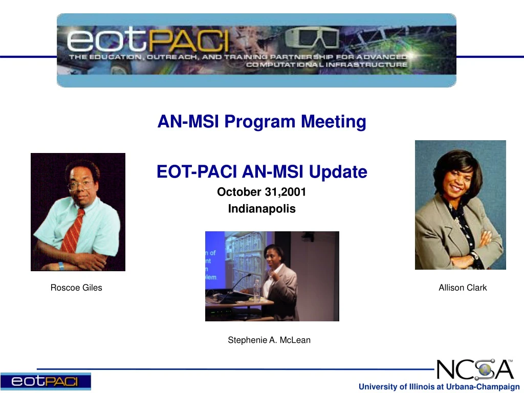 an msi program meeting eot paci an msi update