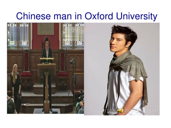 Chinese man in Oxford University