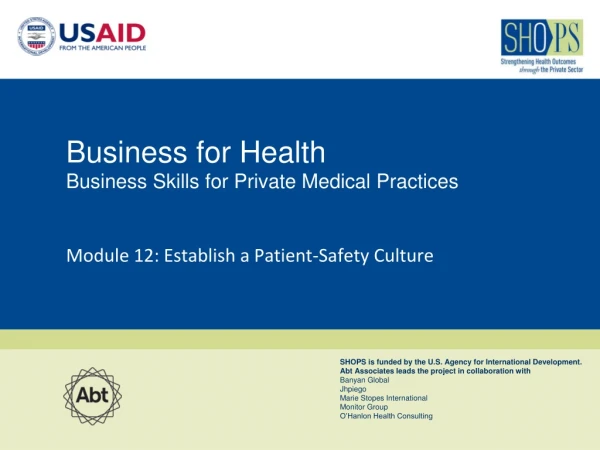 Business for  Health  Business Skills for Private Medical Practices