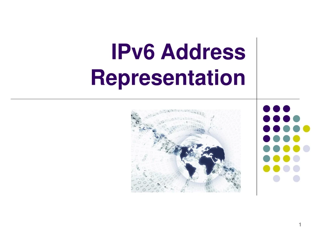 ipv6 address representation