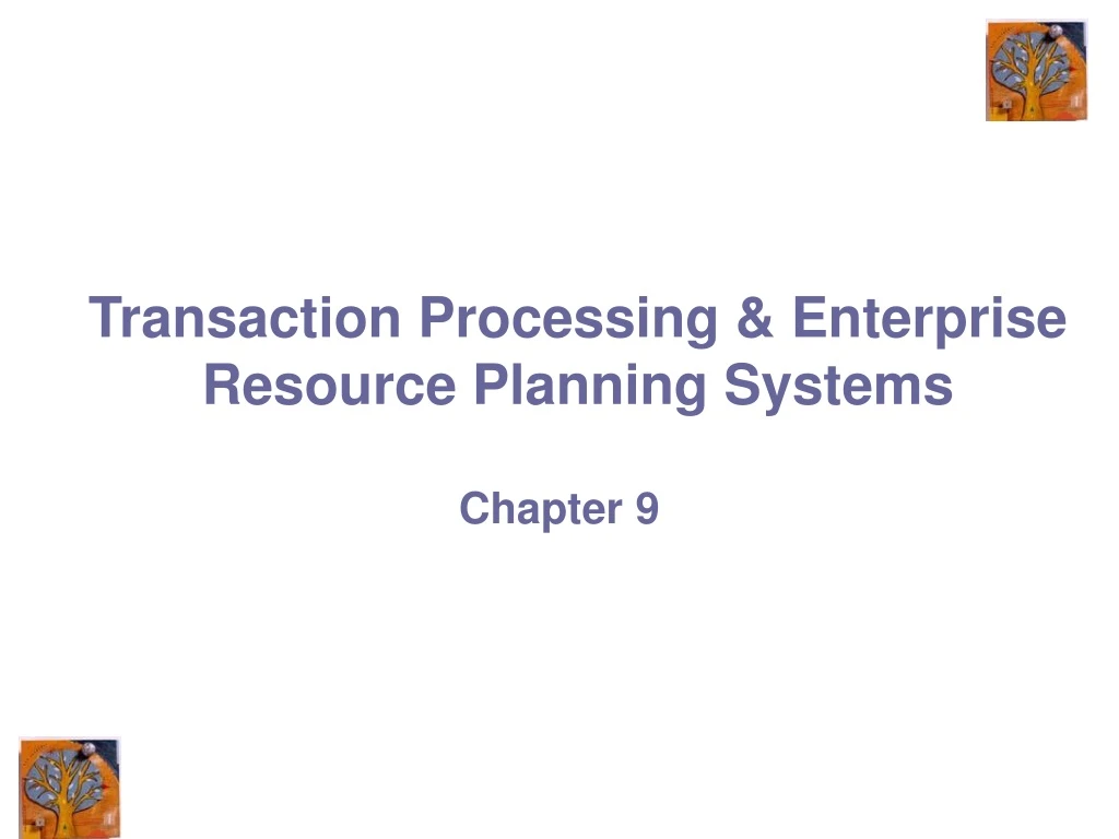 transaction processing enterprise resource planning systems