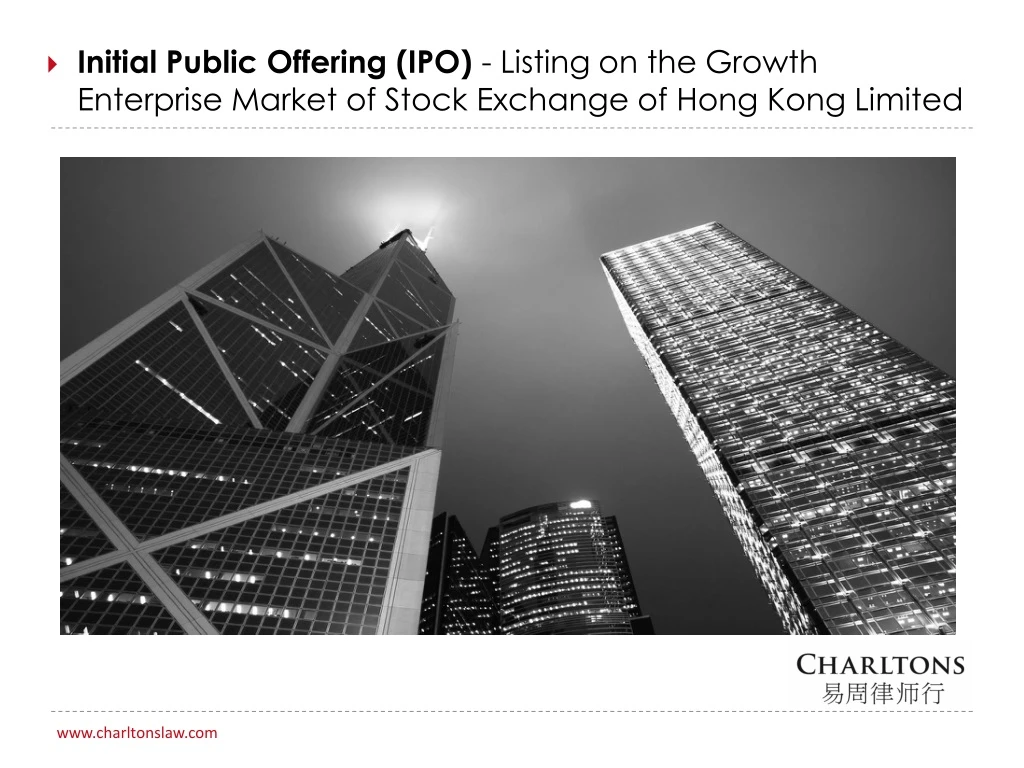 initial public offering ipo listing on the growth