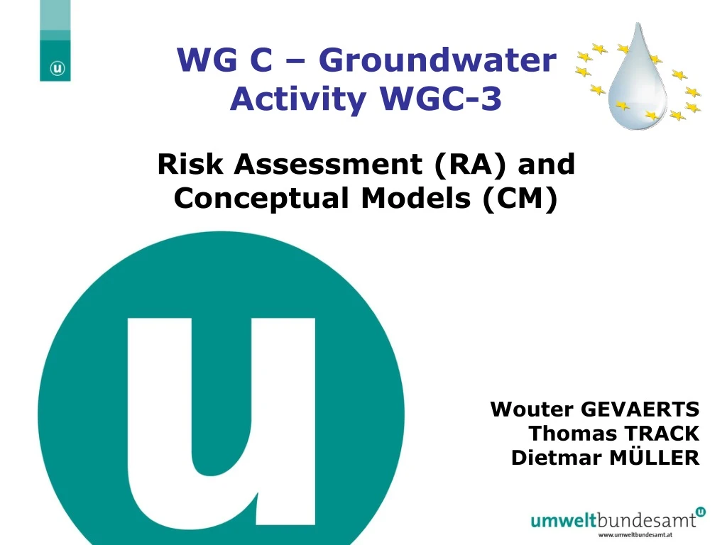 wg c groundwater activity wgc 3 risk assessment
