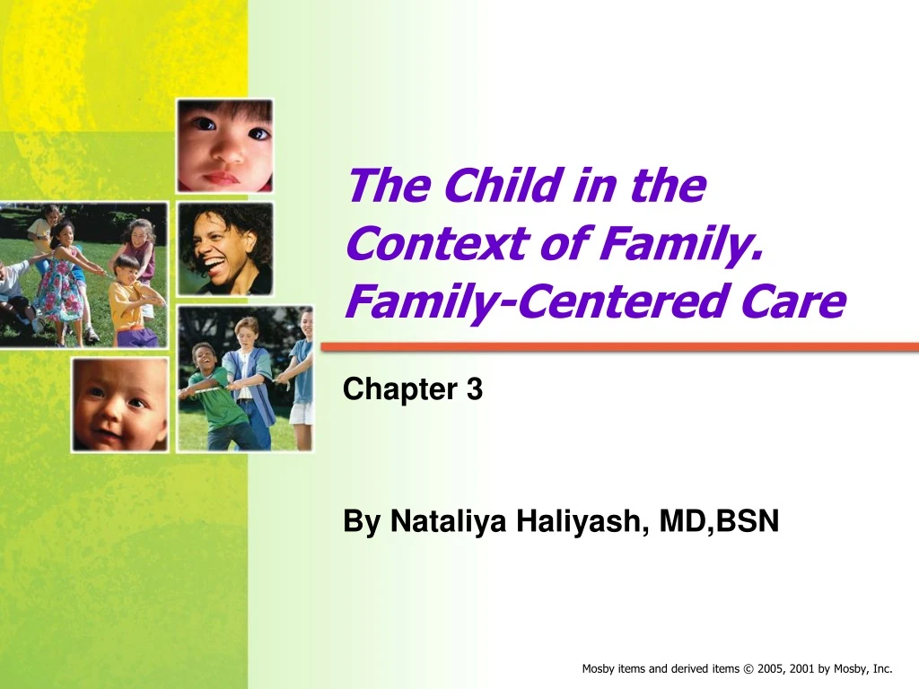 the child in the context of family family centered care