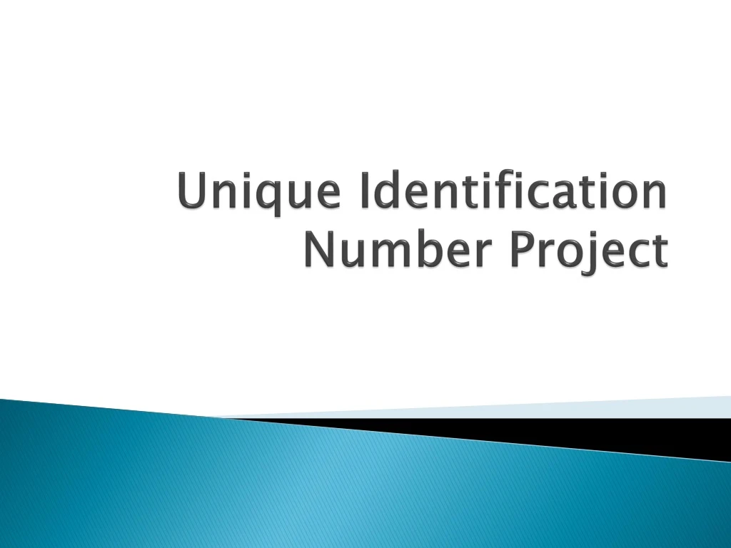 unique identification number project