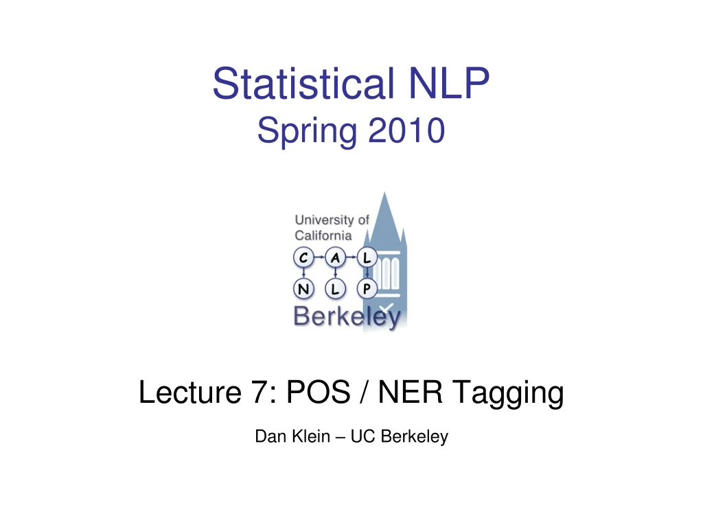 statistical nlp spring 2010