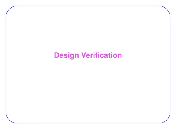 Design Verification