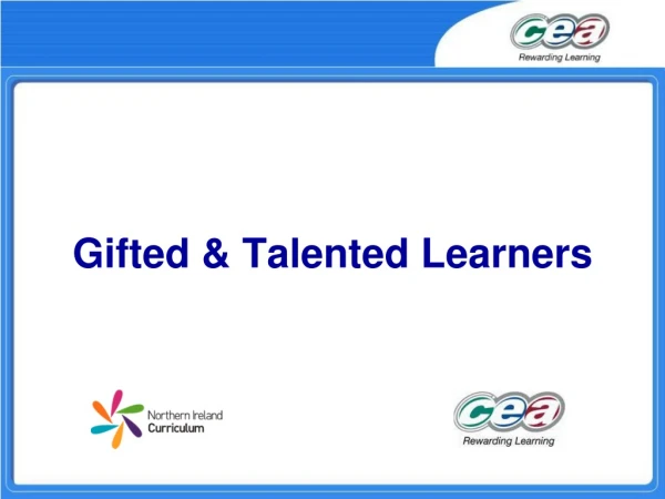 Gifted &amp; Talented Learners