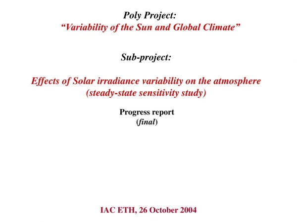 IAC ETH, 26 October 2004