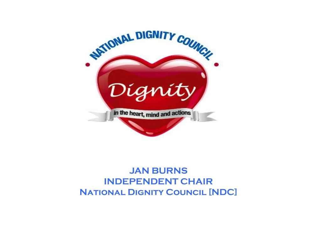 jan burns independent chair national dignity council ndc