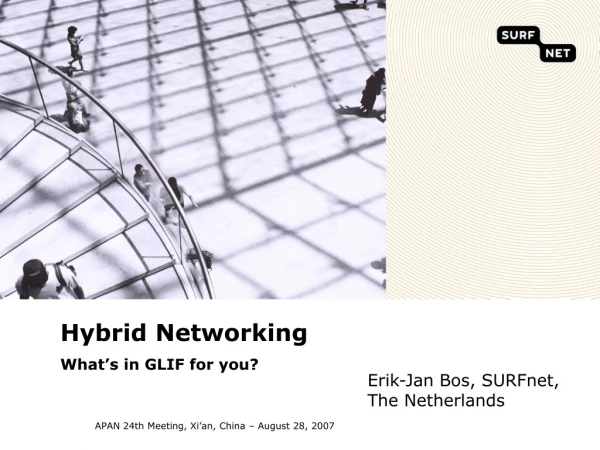 Hybrid Networking What’s in GLIF for you?