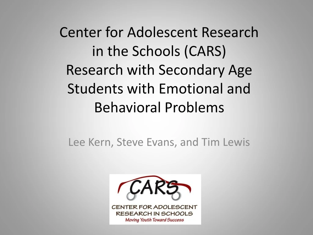 center for adolescent research in the schools