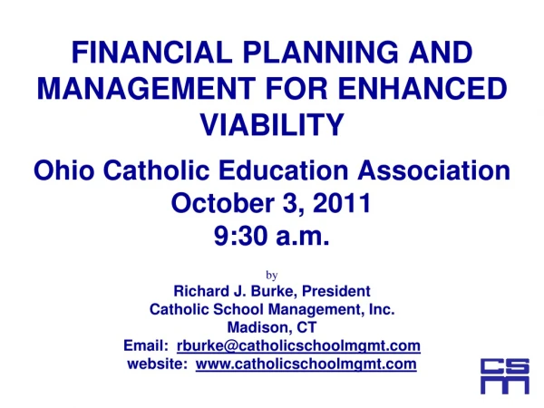 Catholic School Planning Model