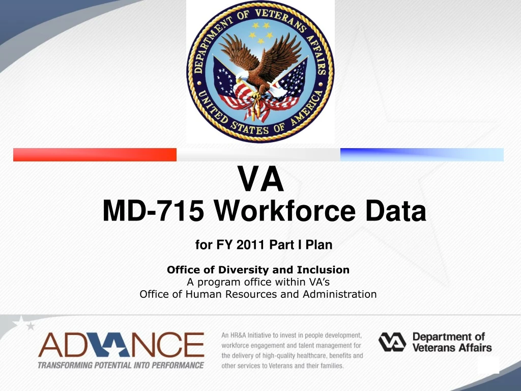 va md 715 workforce data for fy 2011 part i plan