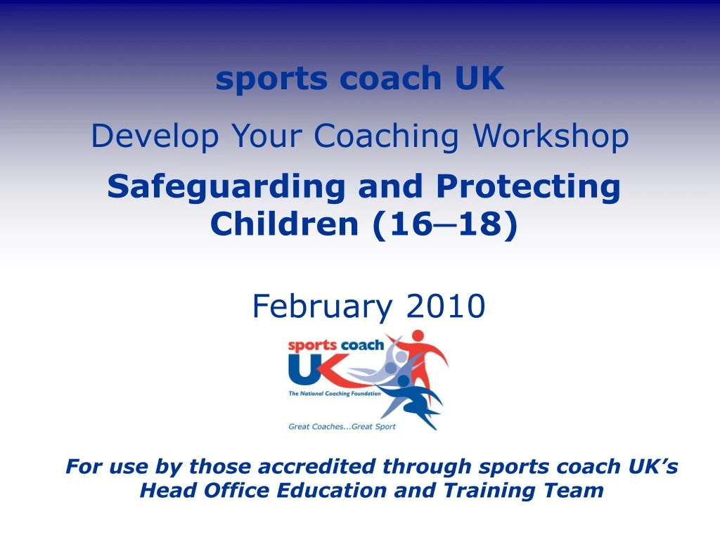 sports coach uk develop your coaching workshop