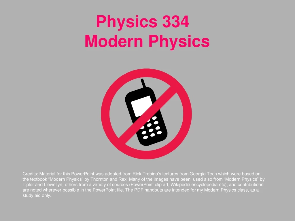 physics 334 modern physics