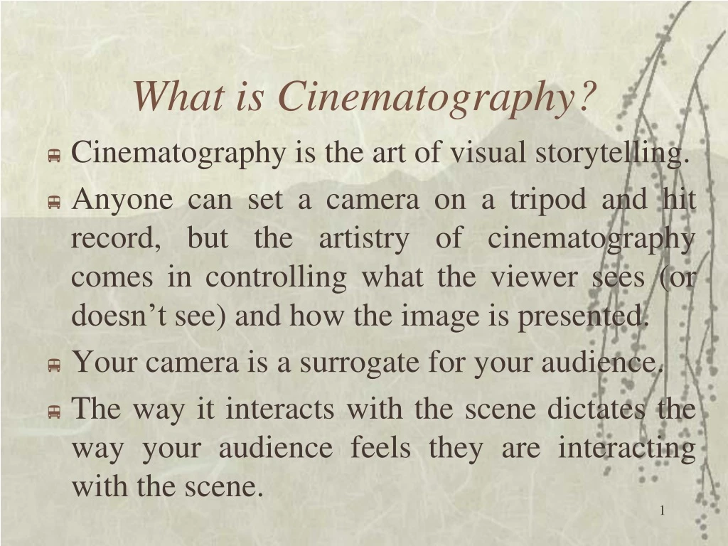 what is cinematography