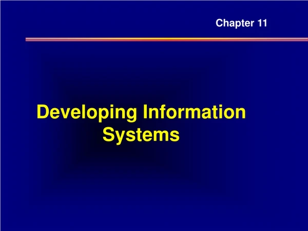 Developing Information Systems