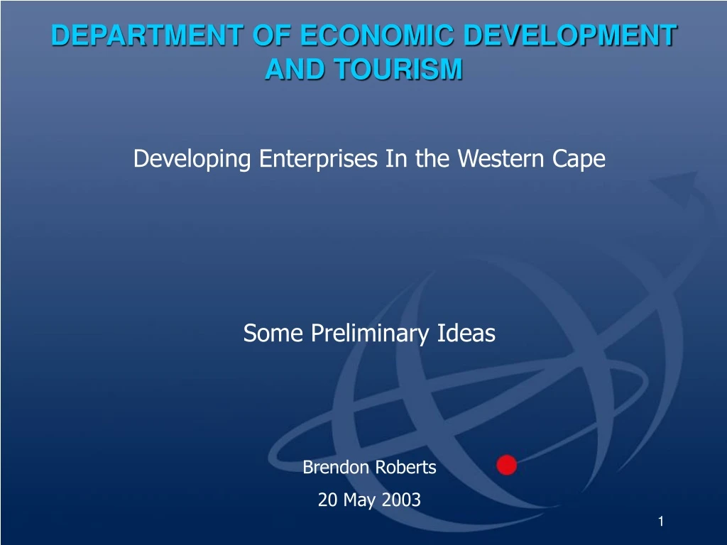 department of economic development and tourism