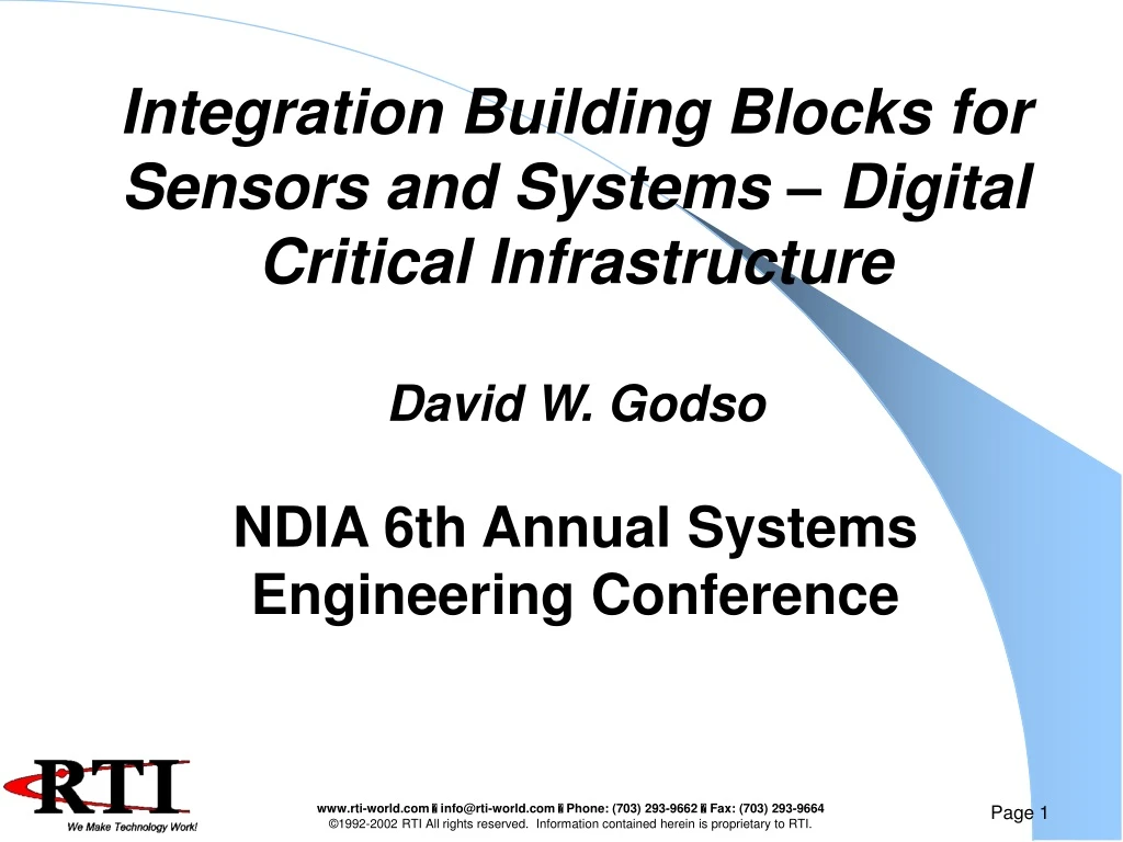 integration building blocks for sensors