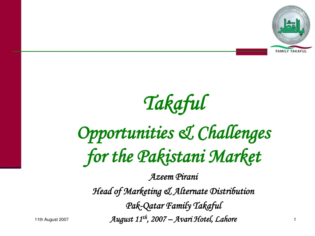 takaful opportunities challenges