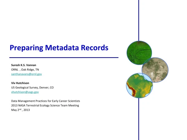 Preparing Metadata Records