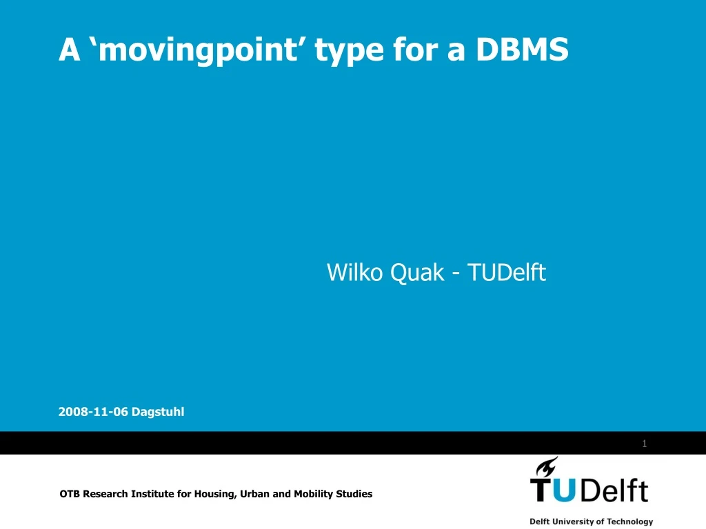 a movingpoint type for a dbms