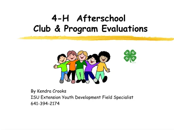 4-H  Afterschool   Club &amp; Program Evaluations