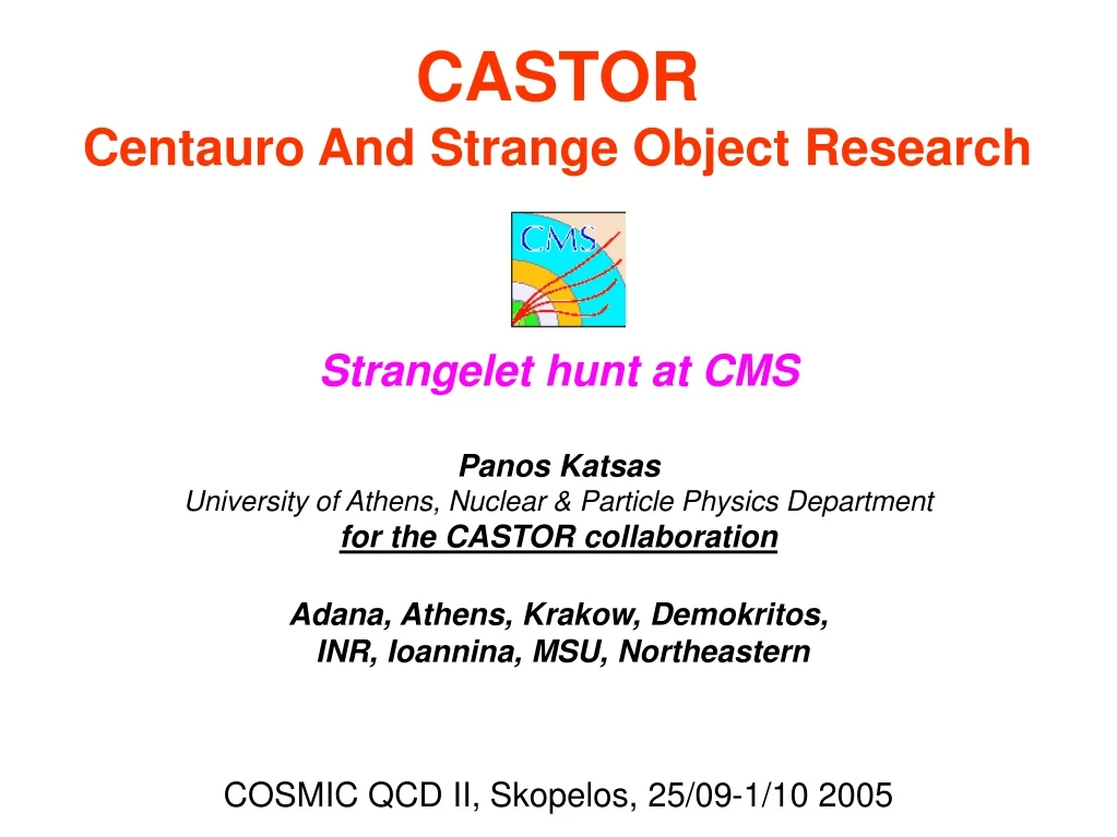 castor centauro and strange object research