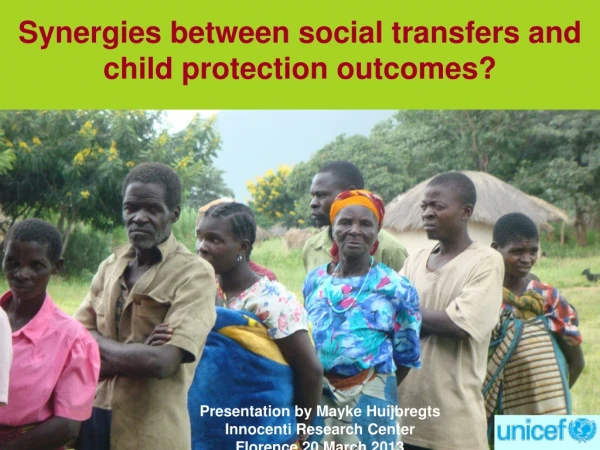 Synergies between social transfers and  child protection outcomes?