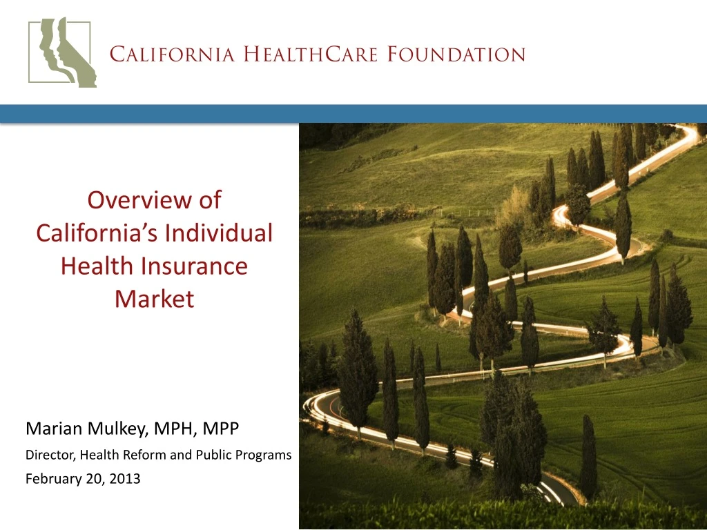 marian mulkey mph mpp director health reform and public programs february 20 2013