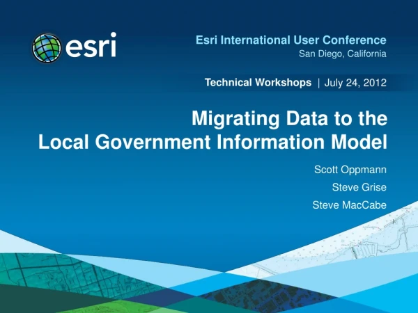 Migrating Data to the Local Government Information Model