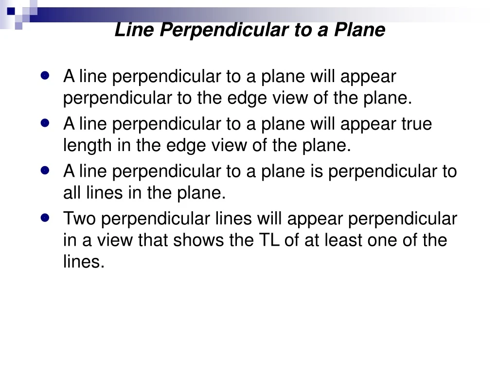 line perpendicular to a plane