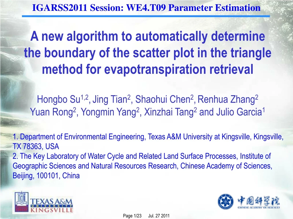 igarss2011 session we4 t09 parameter estimation