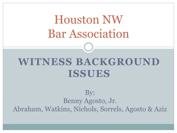 Houston NW  Bar Association