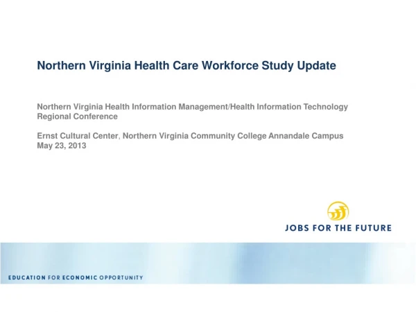 Northern Virginia Health Care Workforce Study Update