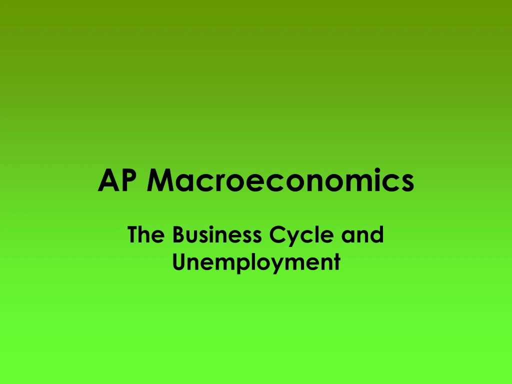 ap macroeconomics