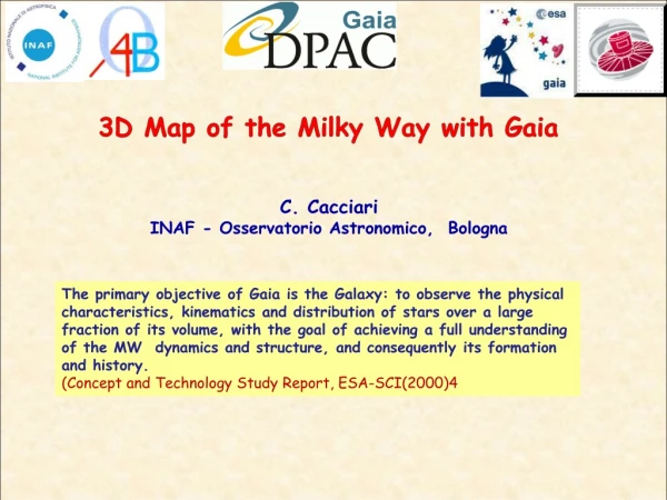 3 D Map of the Milky Way with Gaia