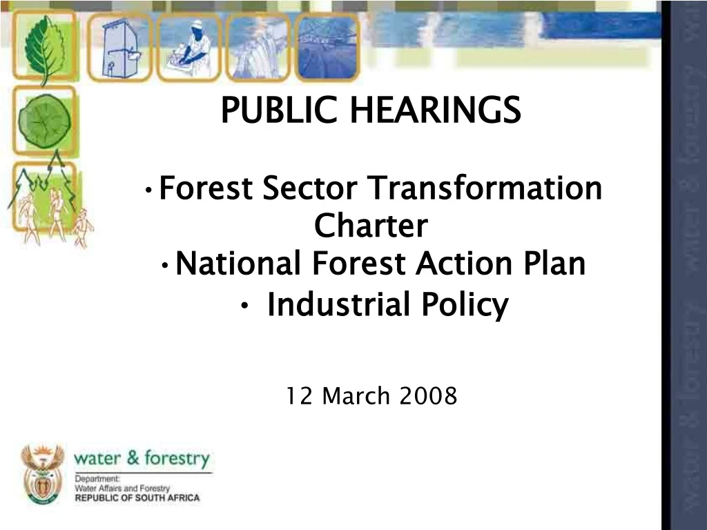 public hearings forest sector transformation