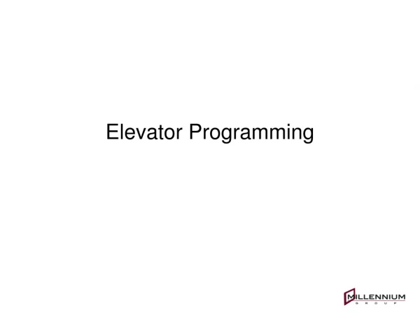 Elevator Programming