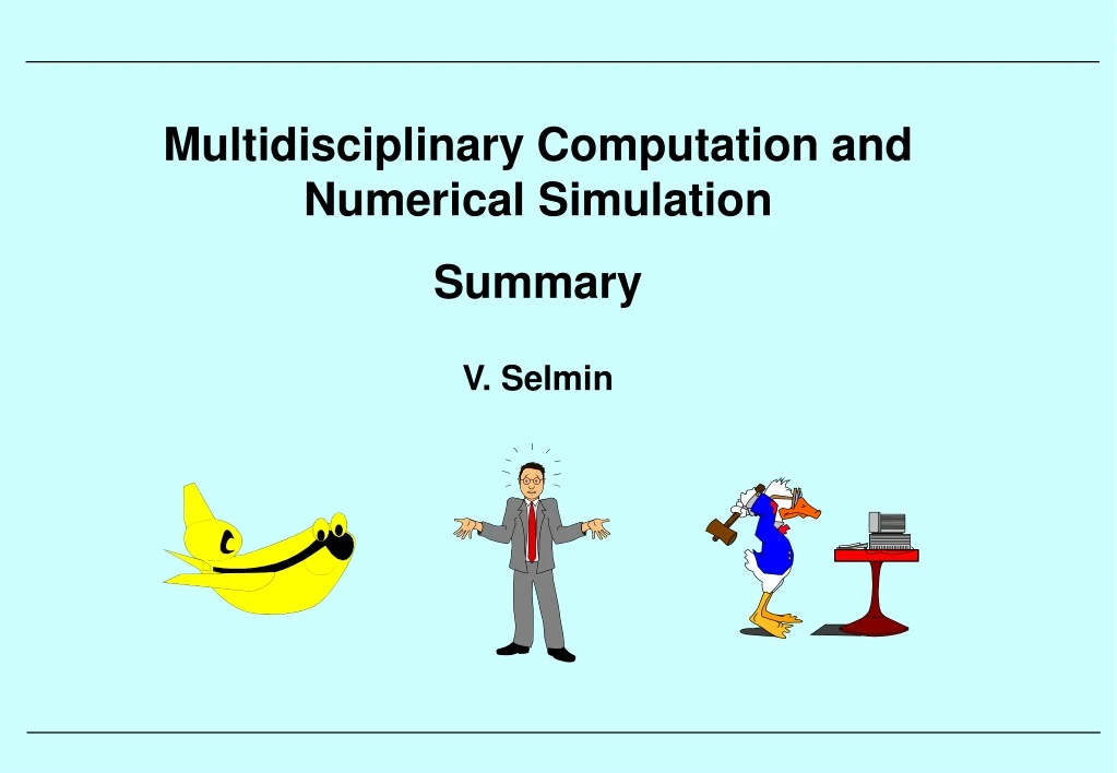 multidisciplinary computation and numerical